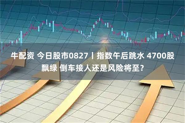 牛配资 今日股市0827丨指数午后跳水 4700股飘绿 倒车接人还是风险将至？